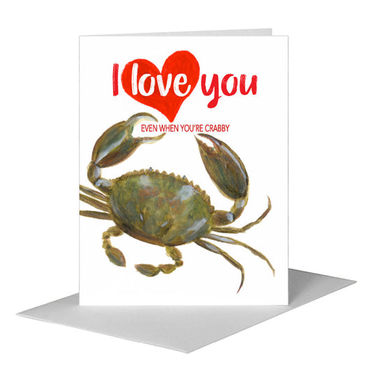 Crab, Greeting Card (#7614CA) A2 Card Front, www.printedcanvas.com