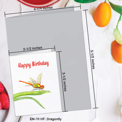 Dragonfly, Greeting Card (7616F), Enclosure, www.printedcanvas.com