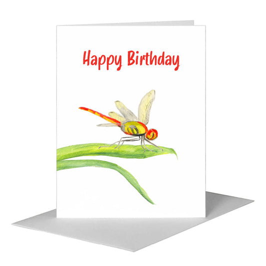 Dragonfly, Greeting Card (#7616F) A2 Card Front, www.printedcanvas.com