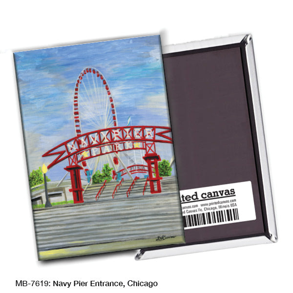 Navy Pier Entrance, Chicago, Magnet (M-7619A), blank, printedcanvas.com