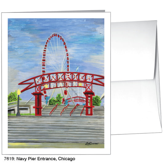 Navy Pier Entrance, Chicago, Greeting Card (7619A)