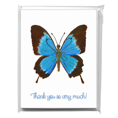 Blue Butterfly, Greeting Card (7621B), A2 8-Pack, printedcanvas.com