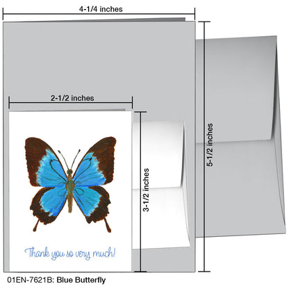 Blue Butterfly, Greeting Card (7621B), Enclosure, printedcanvas.com
