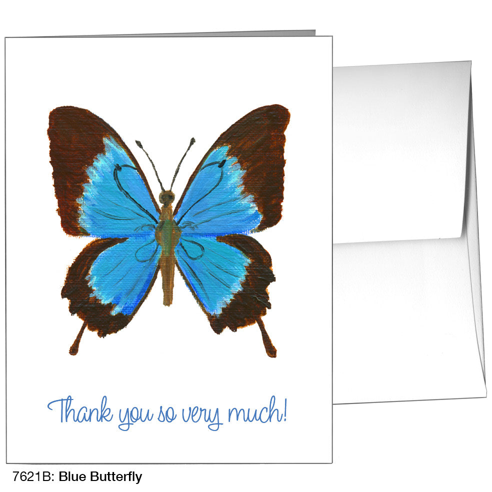 Blue Butterfly, Greeting Card (7621B), A2, printedcanvas.com