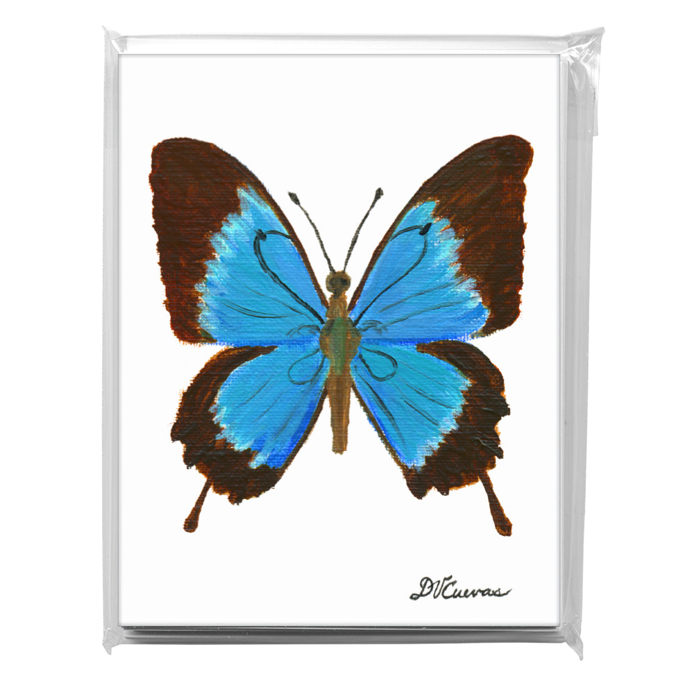 Blue Butterfly, Greeting Card (7621), A2 8-Pack, printedcanvas.com