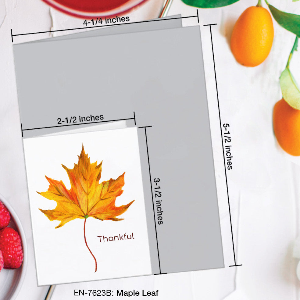 Maple Leaf, Greeting Card (#7623B), Enclosure Card, www.printedcanvas.com