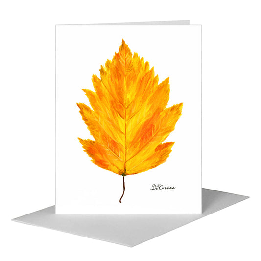 Toothed Leaf, Greeting Card (#7624A) A2 Card Front, www.printedcanvas.com