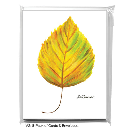 Tilia Leaf, Greeting Card (#7625AA)