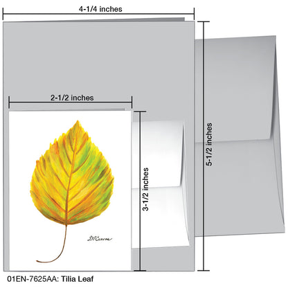Tilia Leaf, Greeting Card (#7625AA)
