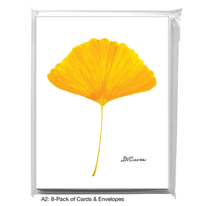 Autumn Ginkgo Leaf, Greeting Card (#7626A)