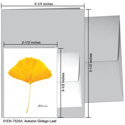 Autumn Ginkgo Leaf, Greeting Card (#7626A)
