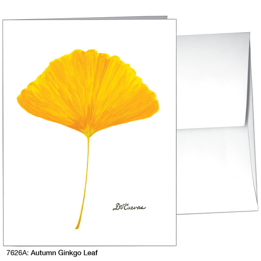 Autumn Ginkgo Leaf, Greeting Card (#7626A)