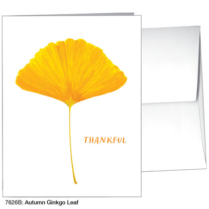 Autumn Ginkgo Leaf, Greeting Card (#7626B)