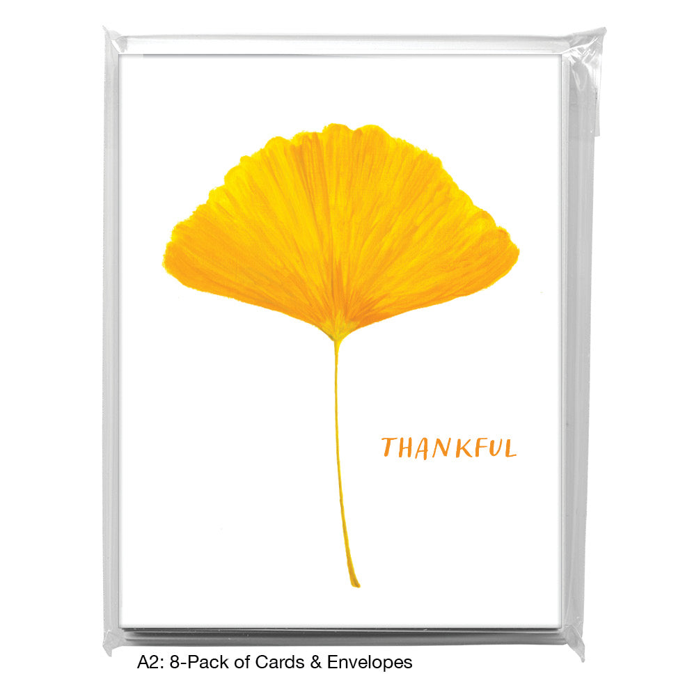 Autumn Ginkgo Leaf, Greeting Card (#7626B)