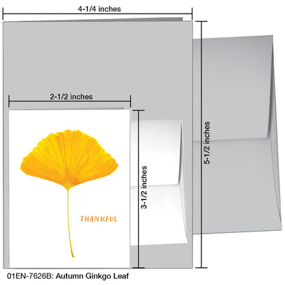 Autumn Ginkgo Leaf, Greeting Card (#7626B)