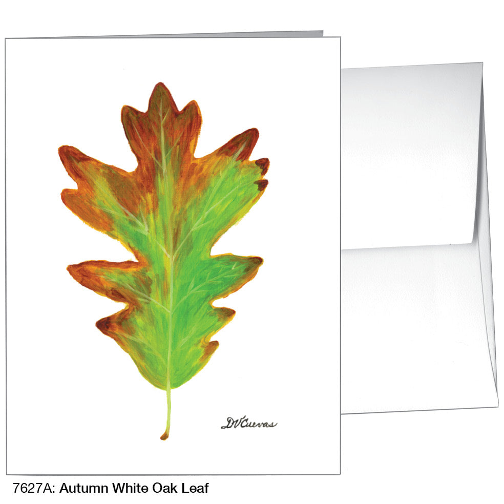 Autumn White Oak Leaf, Greeting Card (#7627A)