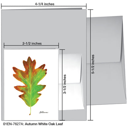 Autumn White Oak Leaf, Greeting Card (#7627A)