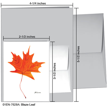 Blaze Leaf, Greeting Card (#7628A)