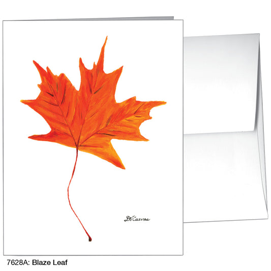 Blaze Leaf, Greeting Card (#7628A)