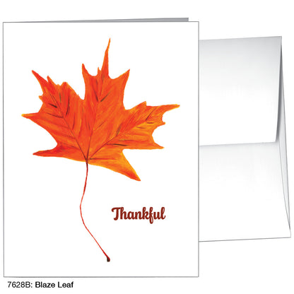 Blaze Leaf, Greeting Card (#7628B)