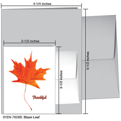 Blaze Leaf, Greeting Card (#7628B)
