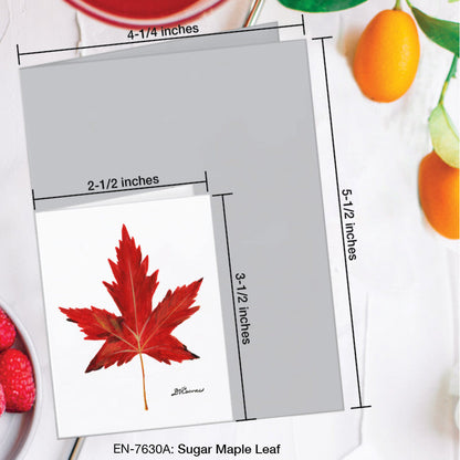 Sugar Maple Leaf, Greeting Card (#7630A), Enclosure Card, www.printedcanvas.com