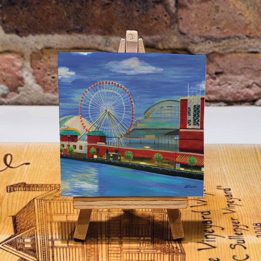Ferris Wheel, Chicago, Mini Artwork (MA-7637B)