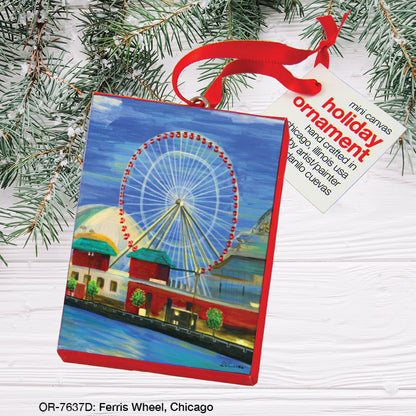 Ferris Wheel, Chicago, Ornament (OR-7637D), Front, printedcanvas.com