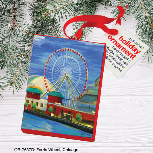 Ferris Wheel, Chicago, Ornament (OR-7637D), Front, printedcanvas.com