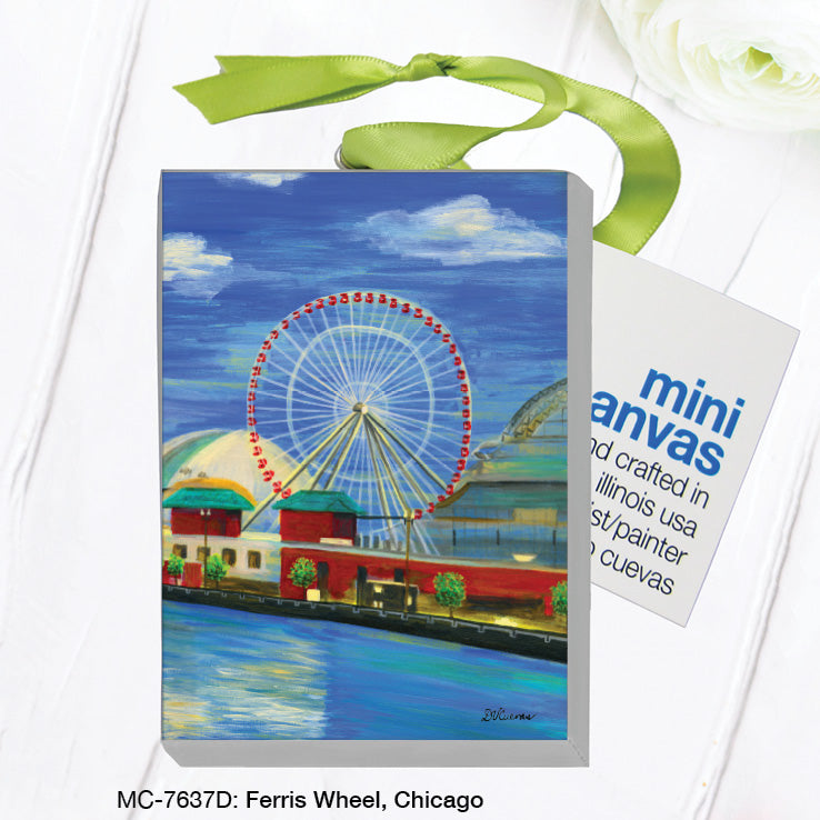Ferris Wheel, Chicago, Mini Canvas (MC-7637D), Mini Canvas, www.printedcanvas.com
