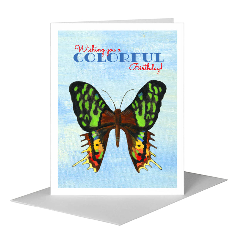 Decorated Butterfly, Greeting Card (#7639A) A2 Card Front, www.printedcanvas.com