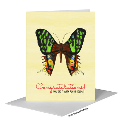 Decorated Butterfly, Greeting Card (#7639F)