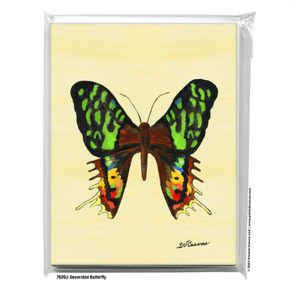 Decorated Butterfly, Greeting Card (#7639J)
