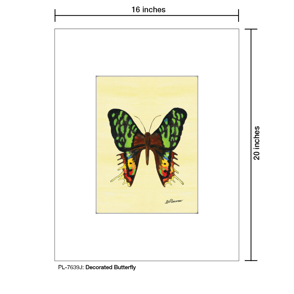 Decorated Butterfly, Print (#7639J)