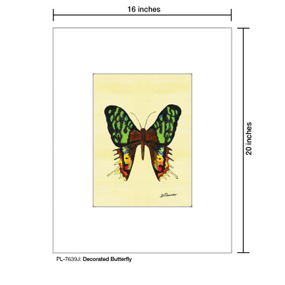 Decorated Butterfly, Print (#7639J)