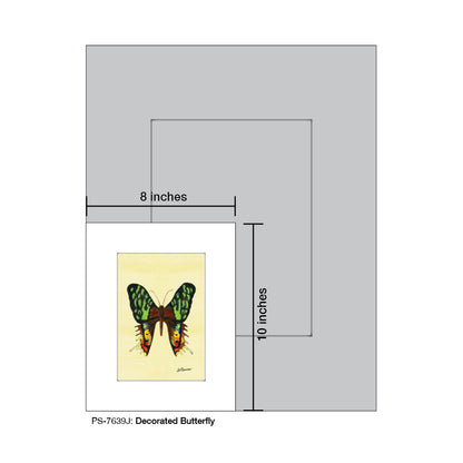 Decorated Butterfly, Print (#7639J)