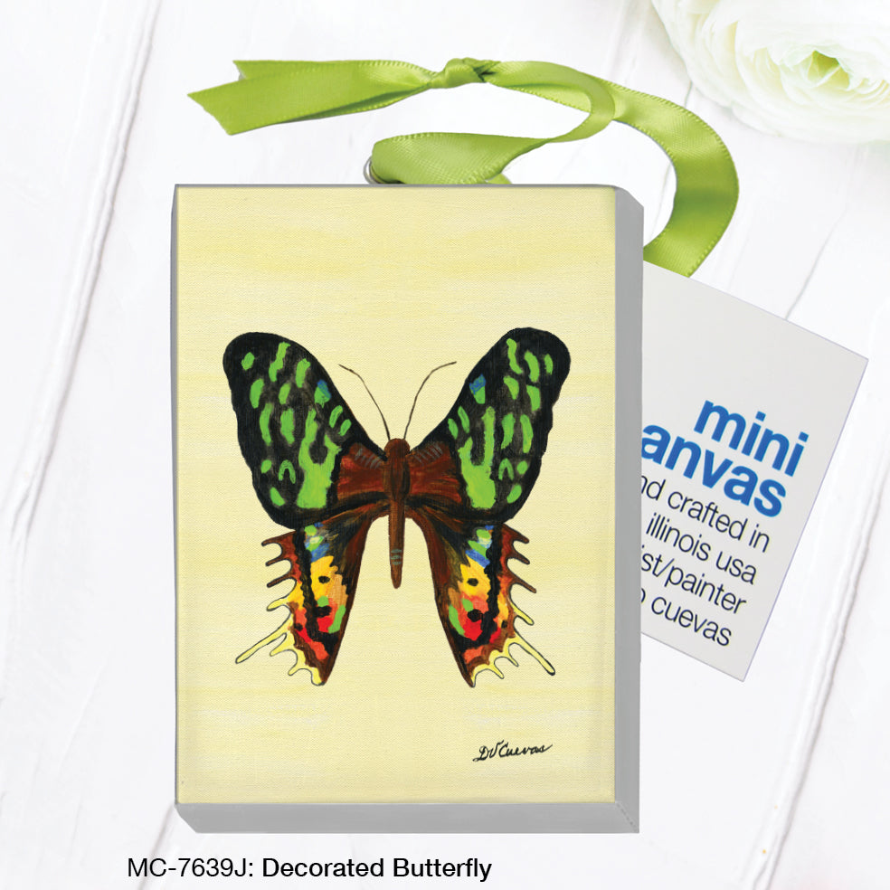 Decorated Butterfly, Mini Canvas (MC-7639J)