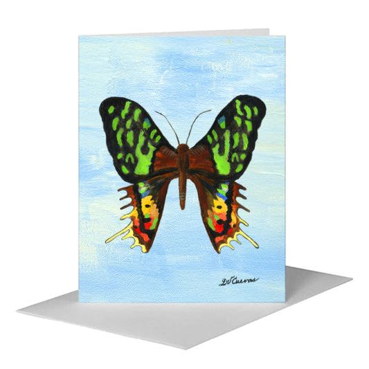 Decorated Butterfly, Greeting Card (#7639J) A2 Card Front, www.printedcanvas.com