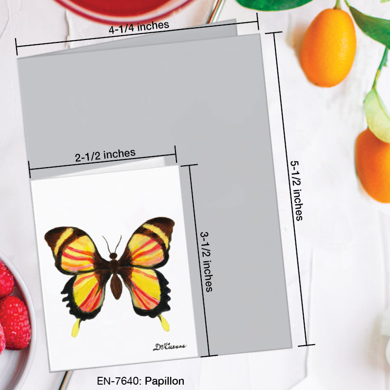 Papillon Butterfly, Greeting Card (7640A), Enclosure Card, www.printedcanvas.com