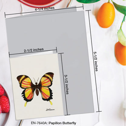 Papillon Butterfly, Greeting Card (#7640A)