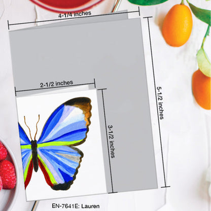 Lauren Butterfly, Greeting Card (7641E), Enclosure Card, www.printedcanvas.com