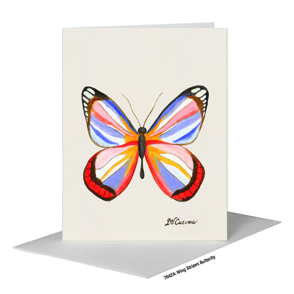 Wing Stripes Butterfly, Greeting Card (#7642A)