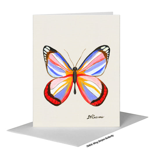 Wing Stripes Butterfly, Greeting Card (#7642A)