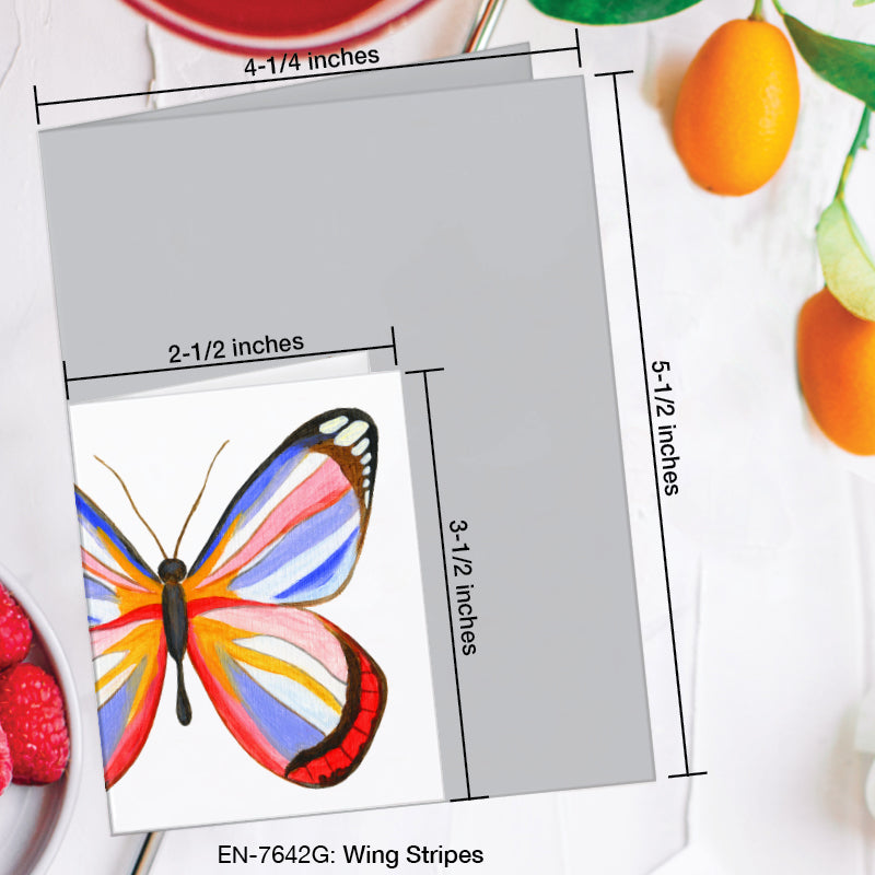 Wing Stripes, Greeting Card (7642G), Enclosure Card, www.printedcanvas.com