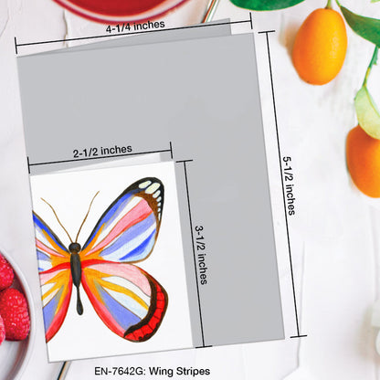 Wing Stripes, Greeting Card (7642G), Enclosure Card, www.printedcanvas.com