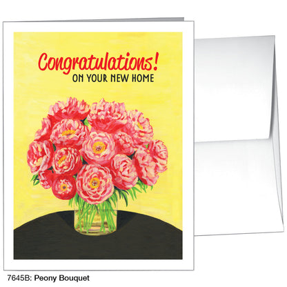Peony Bouquet, Greeting Card (7645B), A2, printedcanvas.com