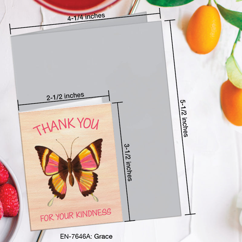 Grace Butterfly, Greeting Card (7646A), Enclosure Card, www.printedcanvas.com
