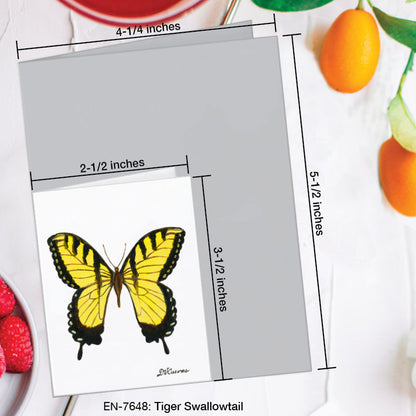 Tiger Swallowtail, Greeting Card (7648B), Enclosure Card, www.printedcanvas.com