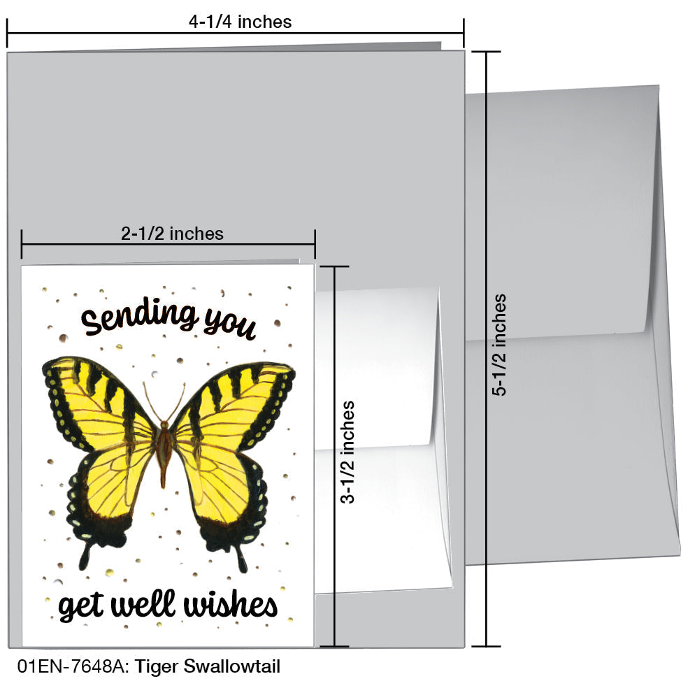 Tiger Swallowtail, Greeting Card (7648A), Enclosure, printedcanvas.com