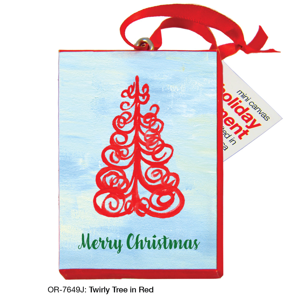 Twirly Tree In Red, Ornament (OR-7649J)
